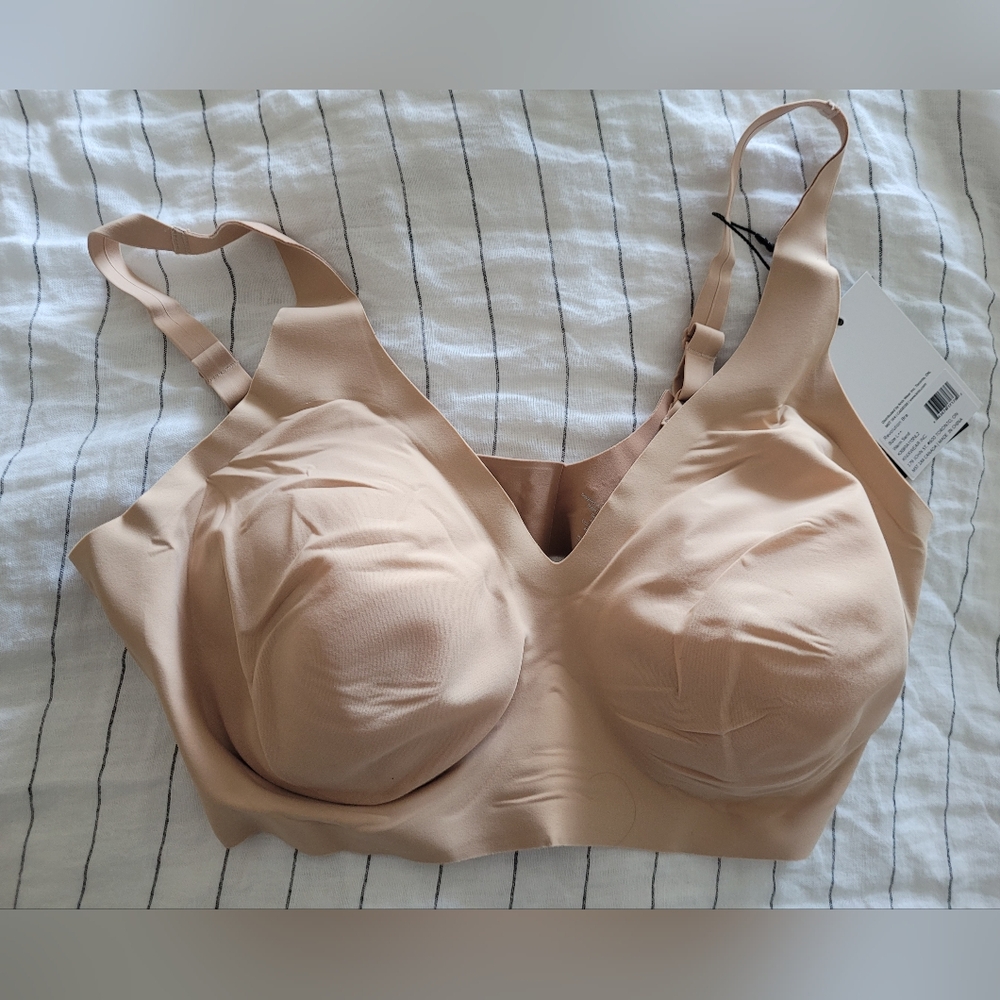 KNIX NWT Revolution V-Neck Bra Warm Sand (Light Beige) Size L++ (Fits 36F/G)